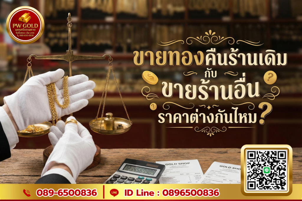 ขายทองคืนร้านเดิม กับ ขายร้านอื่น ราคาต่างกันไหม